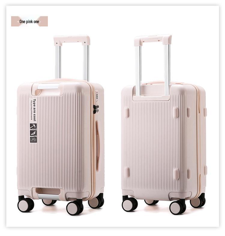 20-Inch Super Light Women's Carry-On Suitcase with Explosion-Proof Zipper, Trendy 24-Inch Men's Luggage, Large Capacity, Phone Holder Included