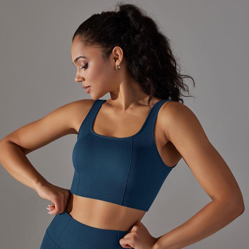 Fashion Seamless Tight High Strength Bubble Wrap Sports Bra for Women Push up Beauty Back Yoga Underwear Running Workout Vest