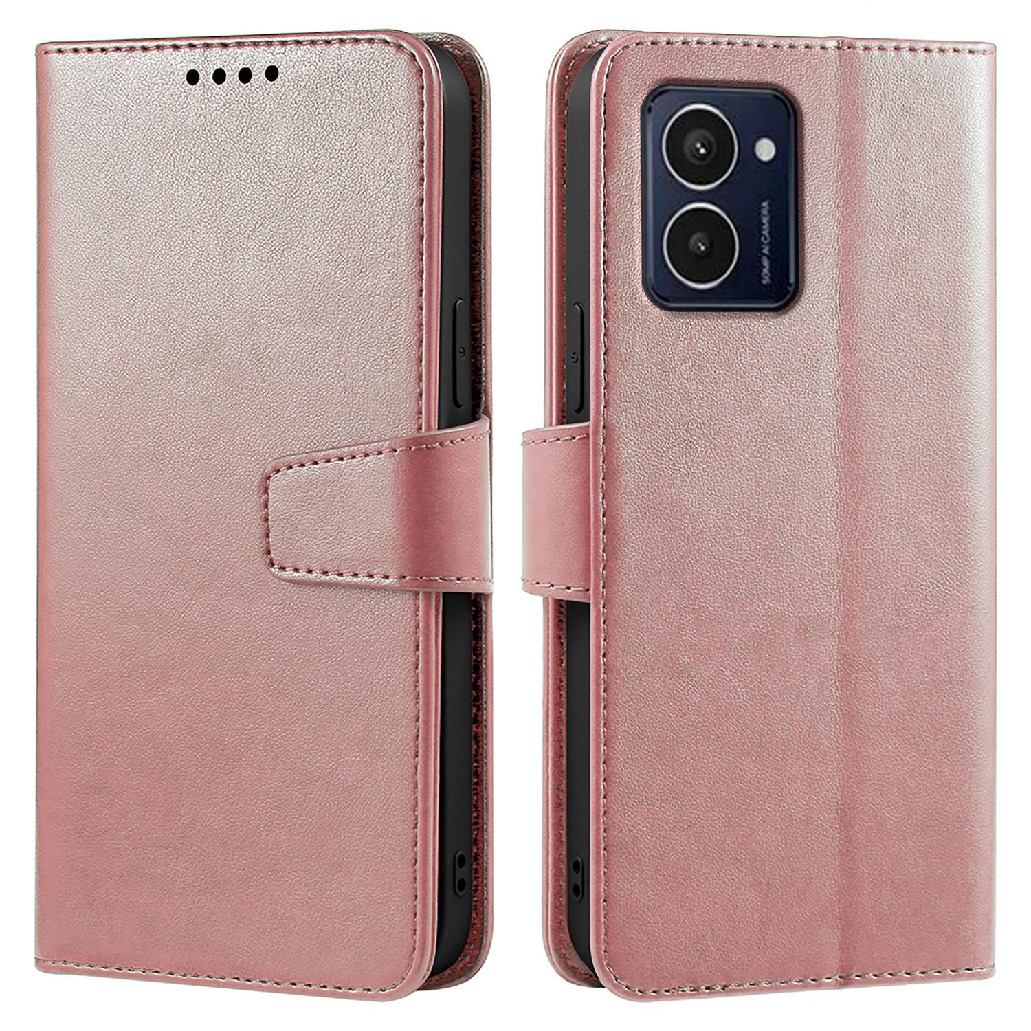 

For HMD Pulse/Pulse+ Case Leather Flip Wallet Phone Cover Stand View Rose Gold