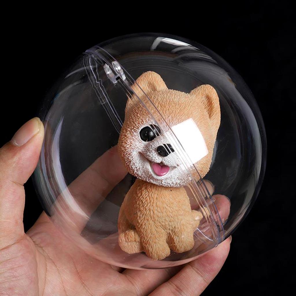 15pcs Plastic Hollow Ball Christmas Hollow Ball Decorations Ball Shopping Mall for Window Transparent Ball Candy Box