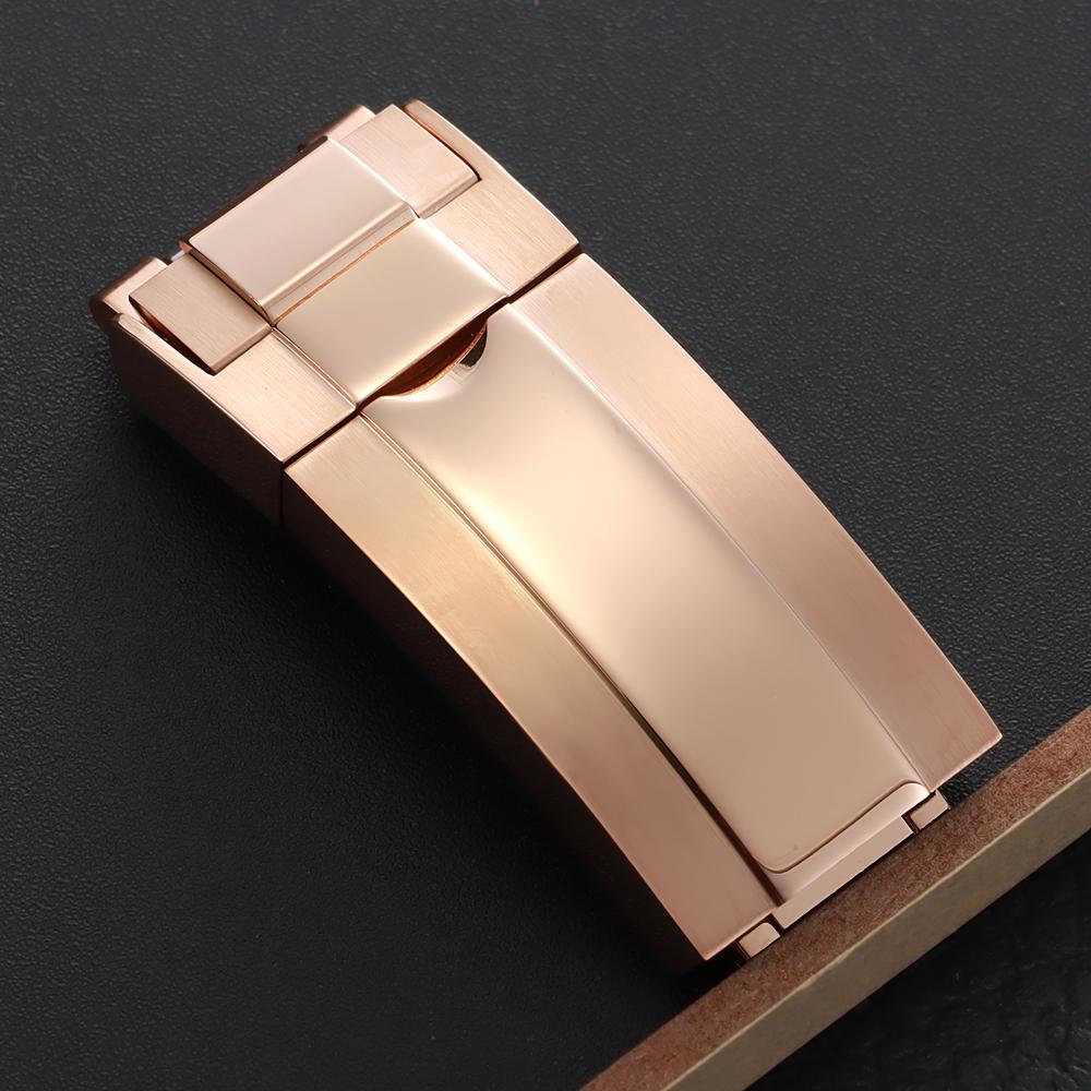 Luxury Watch Buckle for Rolex DAYTONA SUBMARINER GMT Watch Band Clasp Stainless Steel Fine-tuning Pull Button 9X16mm Buckles