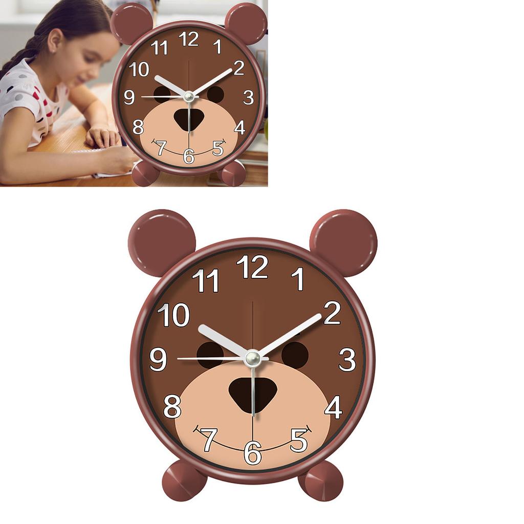 Brązowy Niedźwiedź Budzik Dziecięcy Wczesna Edukacja Dziecięca Biurkowy Dziecięcy Cichy Budzik dla