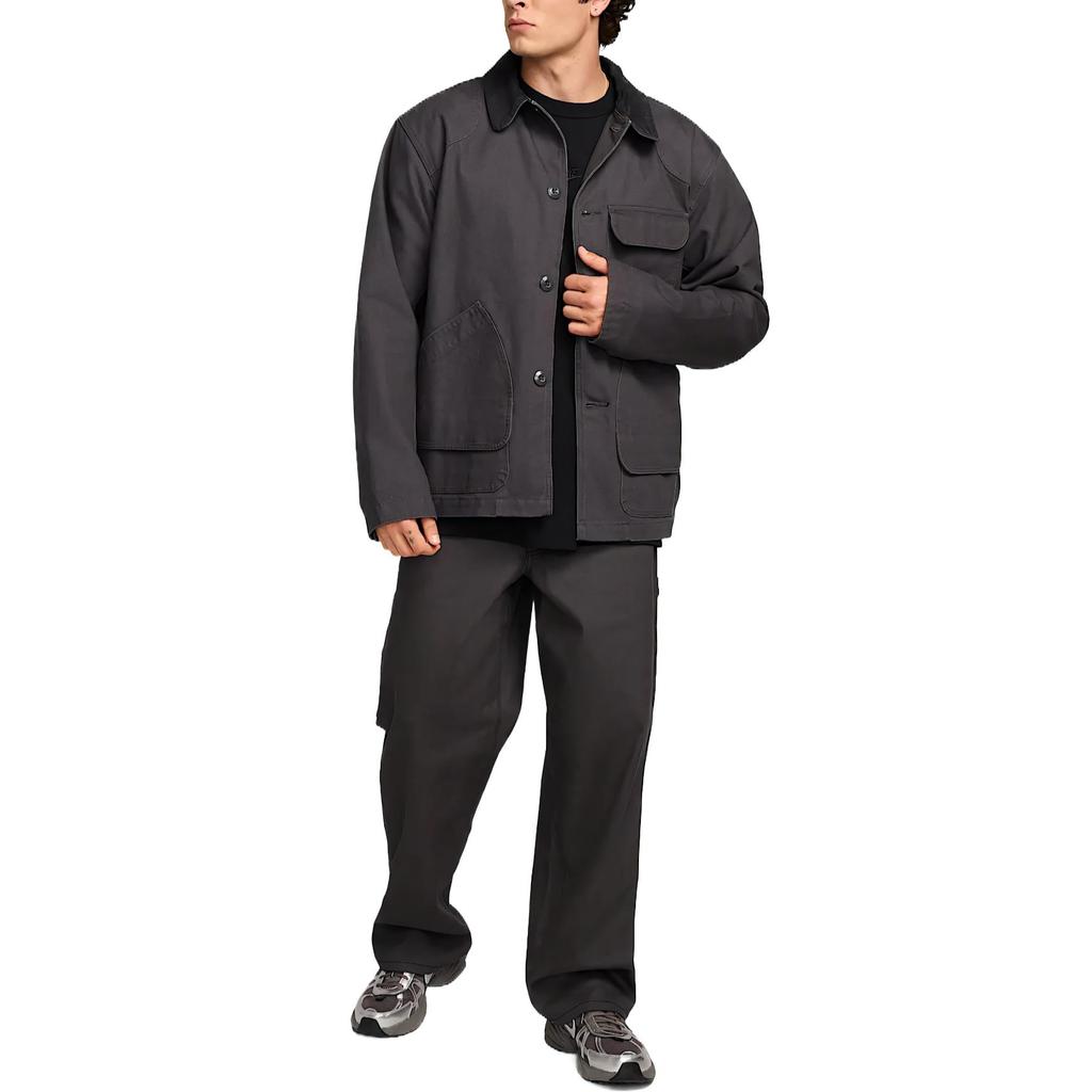 Nike Swoosh Life Comfortable Soft Versatile Solid Color Jacket Men Jacket Coal FZ0132-060