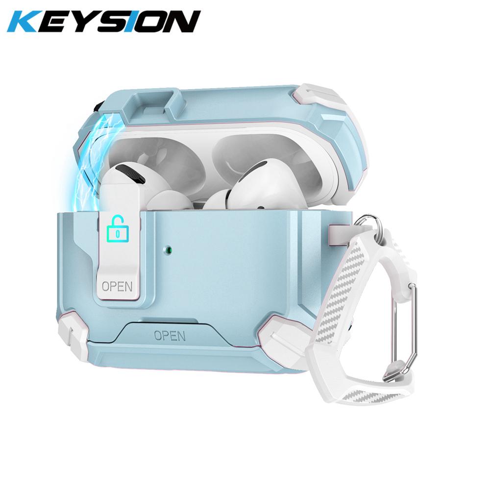 KEYSION Magnetic Automatic Switch Earphone Case for Airpods Pro 3 Pro 2 Shockproof Phone Stand Headphone Cover for AirPods 4 3 2 1