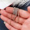 Women All Stone Tennis Chain Necklace Full Sparkling Round Cut Stones Elegant Statement Jewelry