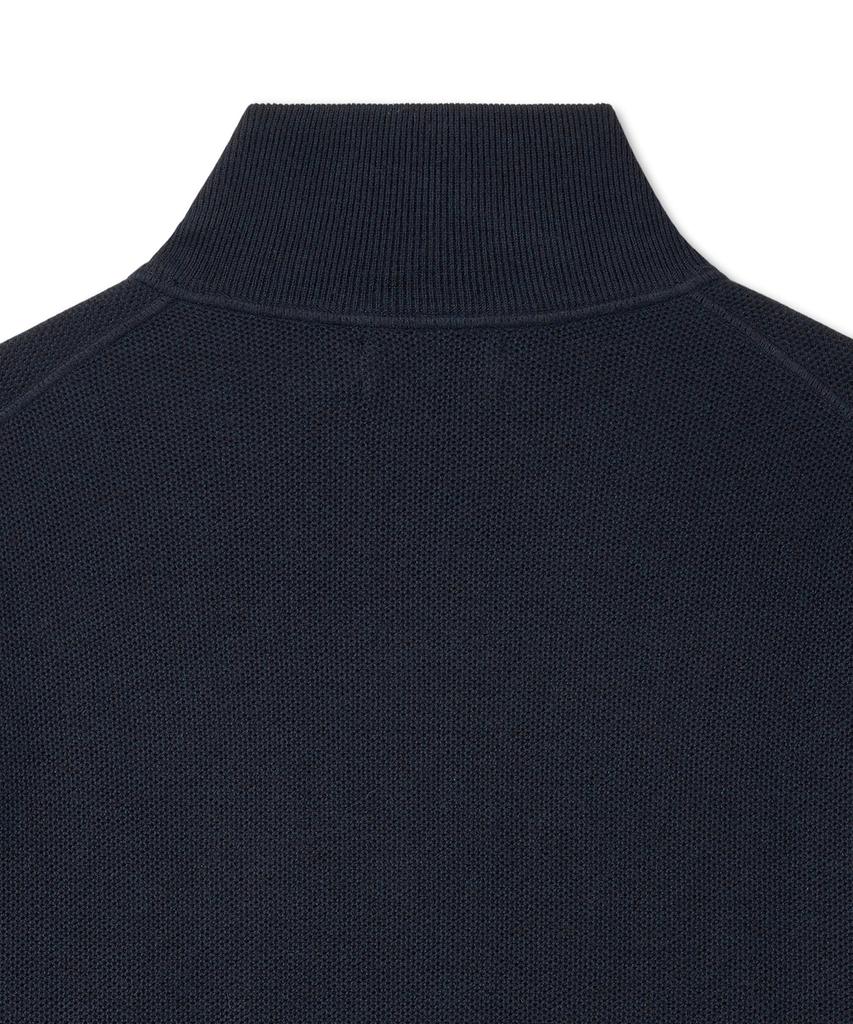 POLO RALPH LAUREN Full Zipper Cotton Sweater - Navy
