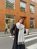 Cashmere Scarf Women'S Winter Thickened Solid Color Wool Scarf Versatile Shawl Men'S Autumn And Winter White Scarf