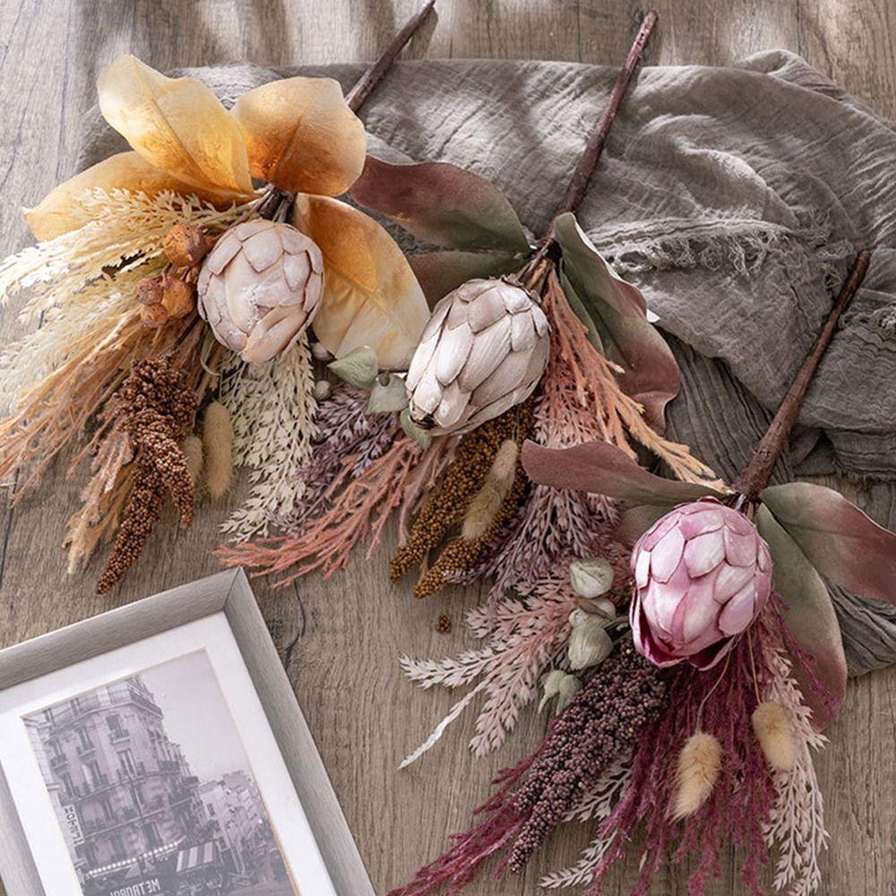 Colorful Leaves Artificial Flower Bouquet Multicolor Simulation Flower  Floral Arrangement