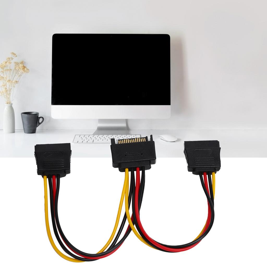 SATA Adapter Cable 1‑in‑2 Computer Hard Disk Optical Drive Power Supply Extension Line