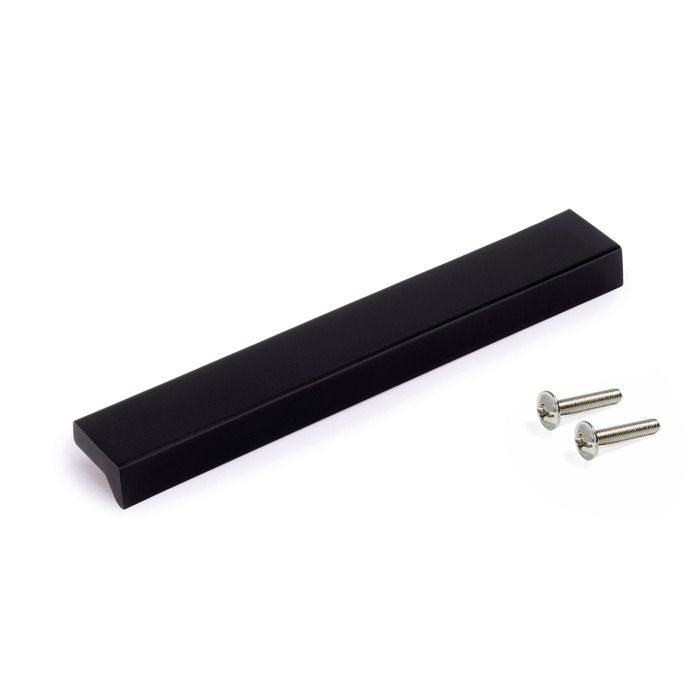 Emuca lot de 5 poignées pour meubles xirivella, l160mm, entraxe 128mm, aluminium, anodisé noir