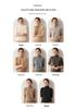 2025 Autumn/Winter Cashmere Loose Knit Top with Half-High Neck & Five-Point Sleeves
