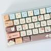 Cute KeyCaps MOA Pink Purple Yellow MAO Profile Cat Ear Shape Custom PBT Keycap for 60% 65% 75% TKL 96% Mechanical Keyboard