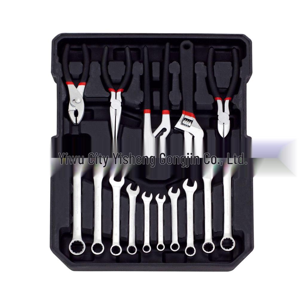 Multifunctional Aluminum Ratchet Wrench Set with 187-10 Box Sockets, Fly Hardware Tools, Large, Medium, Small.