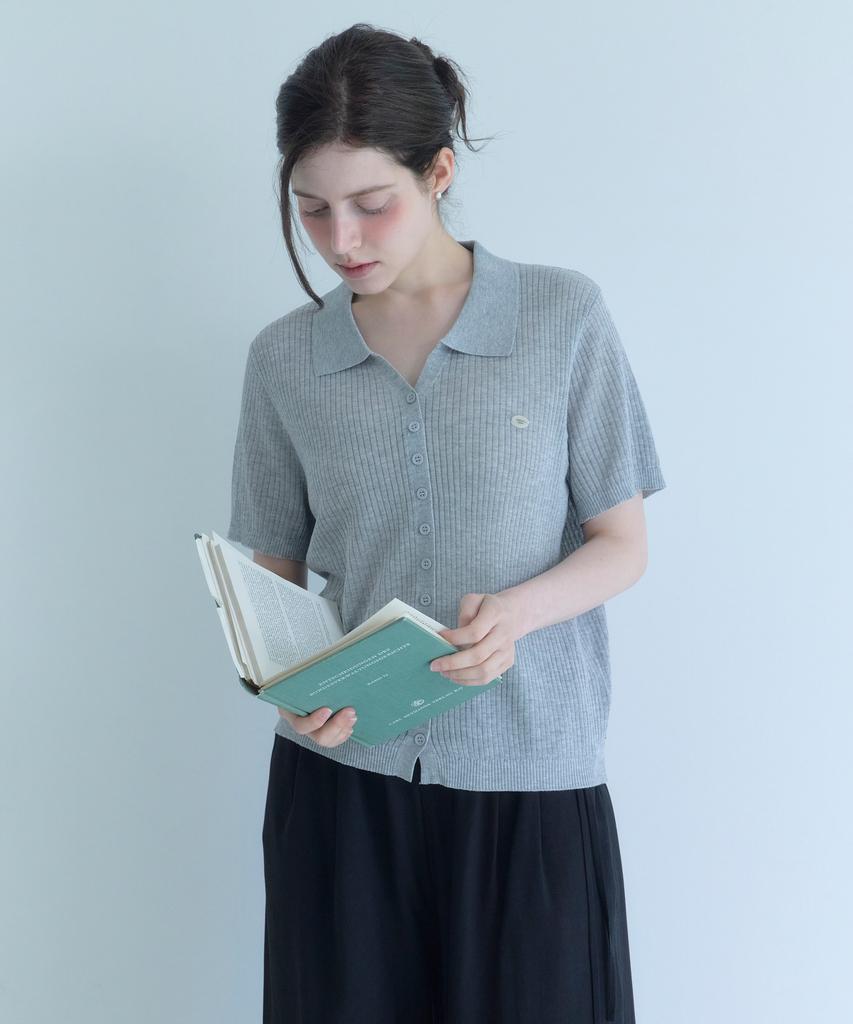 Mejongleuhaleu Mont Button Collar Knit 4 Colors