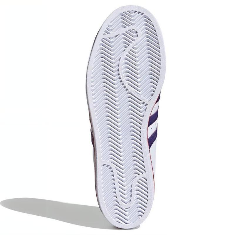 Adidas Superstar White Purple Scarlet Sneakers FV4189