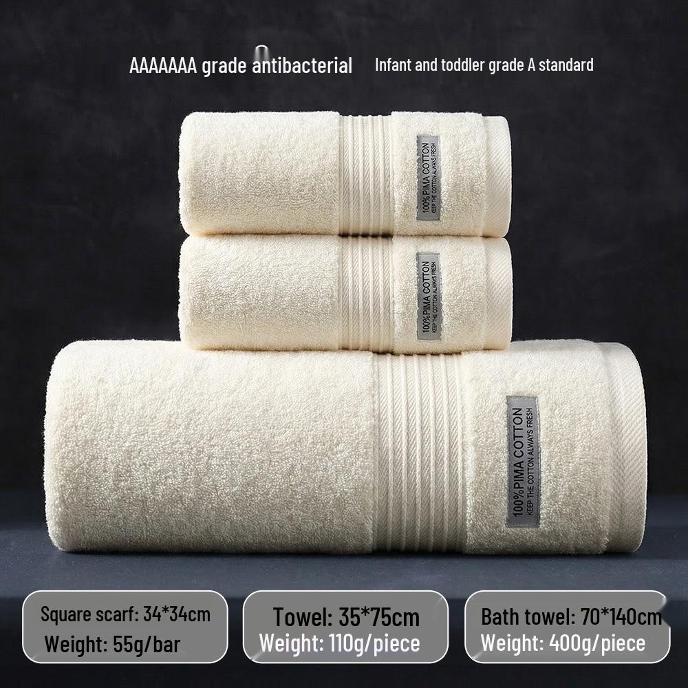 7A Antibakteriální osuška z čisté bavlny - Nový styl, Savá, Nepouští vlákna, Pro mytí obličeje a koupání dospělých