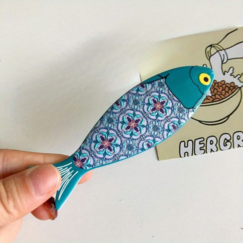 refrigerator magnet Fish refrigerator with Bohemian style colorful melamine material embossed pattern home daily decoration