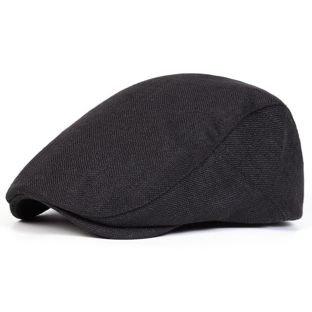 Summer Solid-colored Linen Breathable Beret Cap Unisex Outdoor Casual Hat Lightweight Newsboy Hats Travel Caps Spring Autumn Travel
