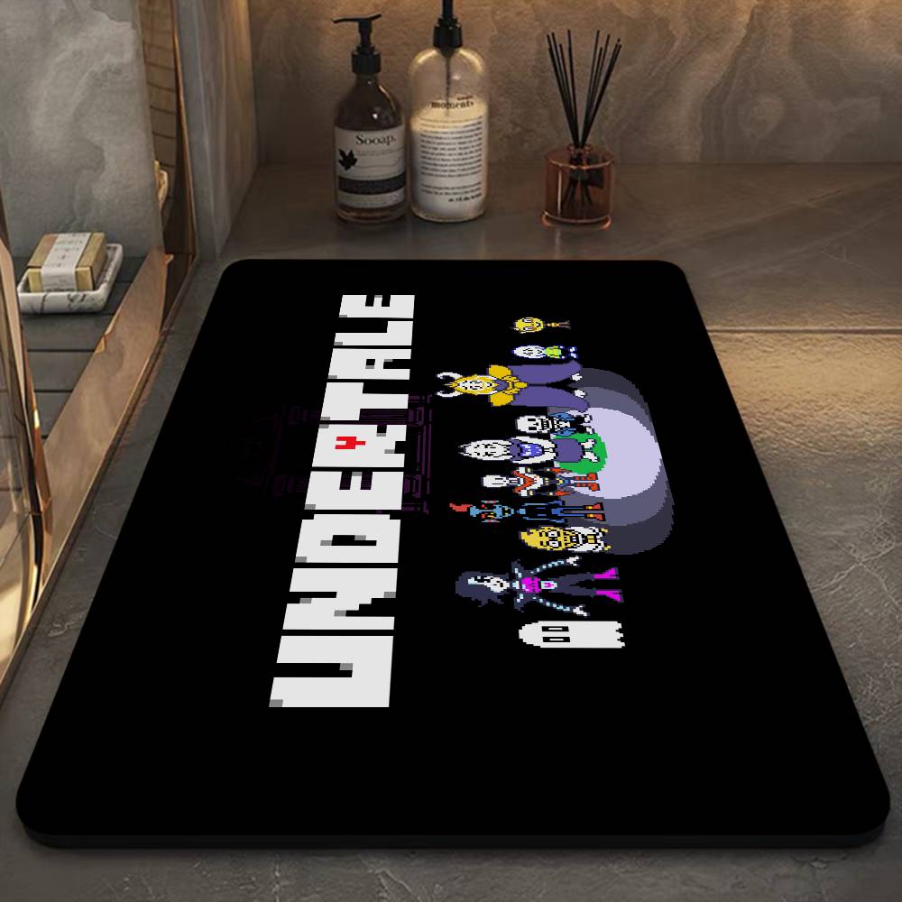 U-Undertale Anime Door Mat Kids Room Bedroom Decoration Balcony Anti-Slip Doormat Living Room Doormat Area Rug