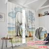 2pcs 2D flat printing Drapes Horse Fox Childhood Love 100% Polyester Without Electricity Birthday Party Perfect for Photo Booths