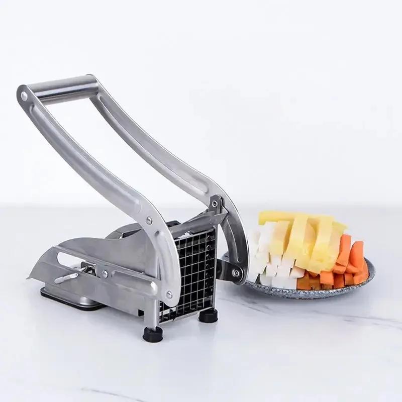 2025 New Cutting Potato Machine Multifunction Stainless Steel Cut Manual Vegetable Cutter Tool Potato Cut Cucumber Fruits and Vegetables-