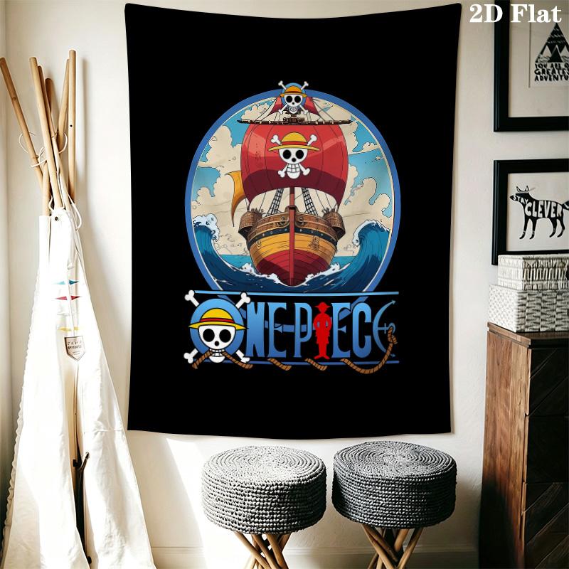 Anime One Piece Wall Tapestry Aesthetic Wall Hanging Printed Fabric Blanket Decorative Tapestries For Bedroom Living Room Home Decor