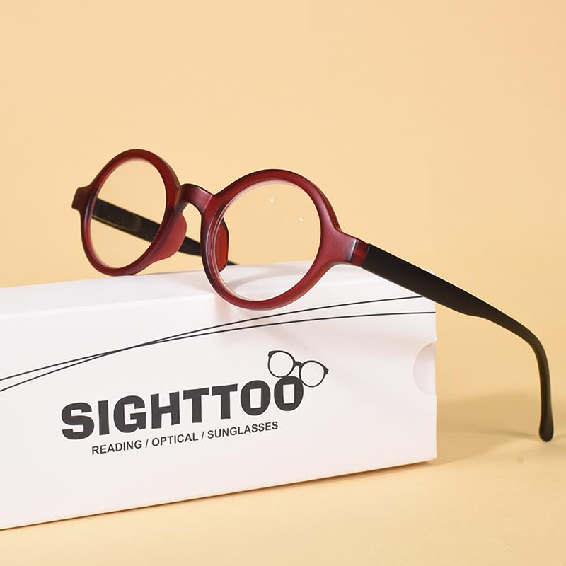 

Round Reading Glasses Spring Hinge Readers Men Women Glasses for Reading+150+250+350 +150 красный