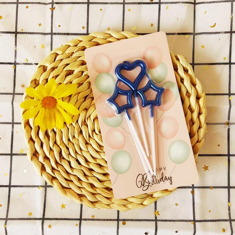 Children's birthday candle personality creative hollow star candle bakery birthday supplies cake candle