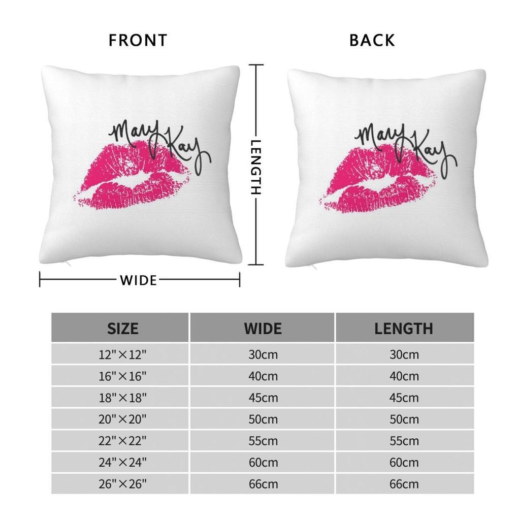 Mary Kay Cosmetics Square Pillowcase Cushion Cover Pillow Case Throw Pillow Cover for Home Sofa Living Room
