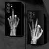 Funny X-Ray Hand Bones Soft Phone Case for Samsung Galaxy S26 S25 Edge S24 Ultra S23 Plus S22 S21 FE S20 Black Cover Back Shell