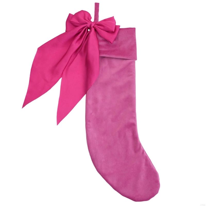 Christmas Stockings Bows Christmas Hanging Socks for Christmas Decorations J0MC