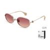 VIVIENNE WESTWOOD Mirror Leg Hollow Logo Design Metal Round Sunglasses Unisex Sunglasses Gold VW7022-1-457