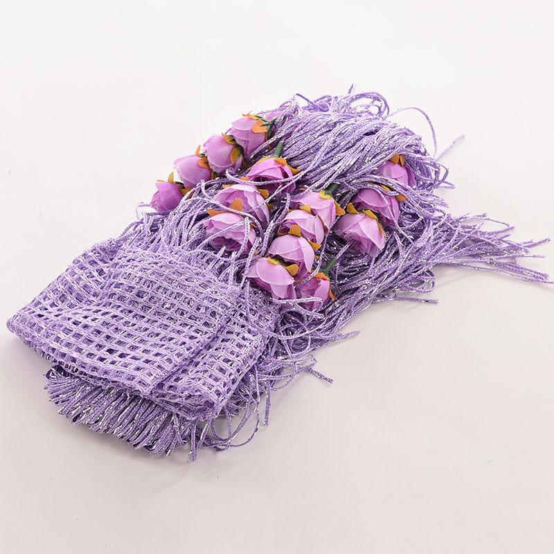 1PC 7 Colors Curtain Romantic Weddings Accessories Party Favors Rose Flower Silver Silk Line