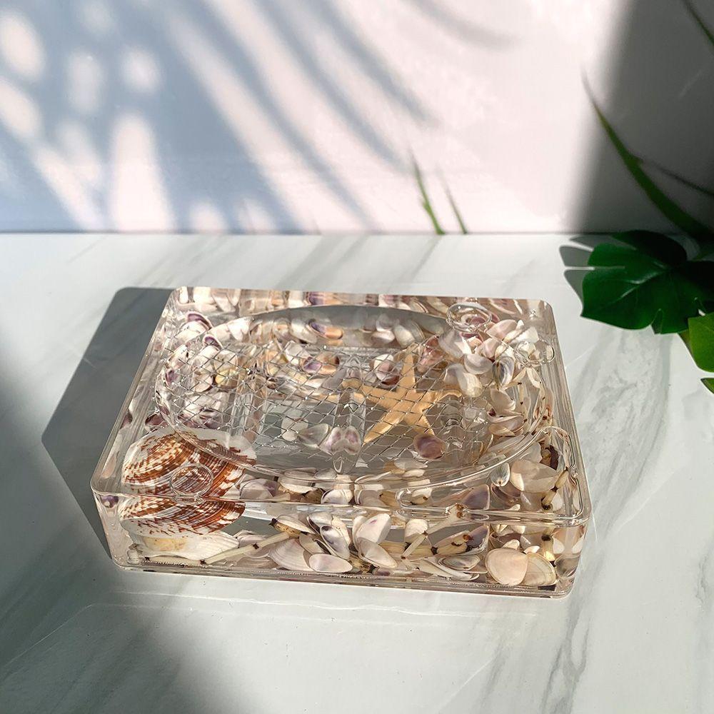 Creative Beach Shells Bathroom Toiletries Countertop Mouthwash Cup Lotion Bottle Soap Box Exquisite Bathroom Accessories