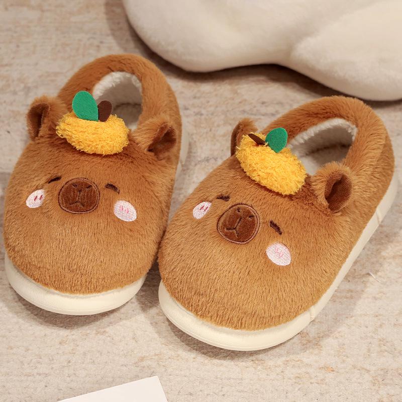 Penguin Plush Cotton Slippers for Women and Toddlers - Cute, Cozy, Thick-Soled Indoor Fur Nest Shoes