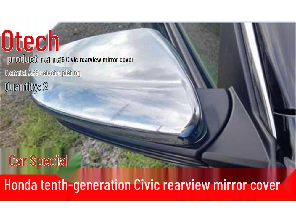 Otai Rearview Mirror Covers: Compatible with 10th Gen Civic (2016 Models), Modified Anti-Collision Frame