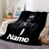Custom Name Grim Reaper Humor Party Blanket For Couch Bed Plush Cozy Fuzzy Blanket Super Soft Warm Blankets For Fall And Winter 0916130
