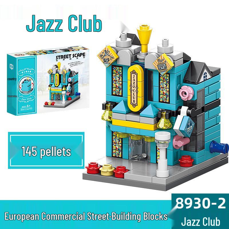 2025 Street Scene Lego-Compatible Architecture Model: Educational Assembly Toy for Kids and Boys