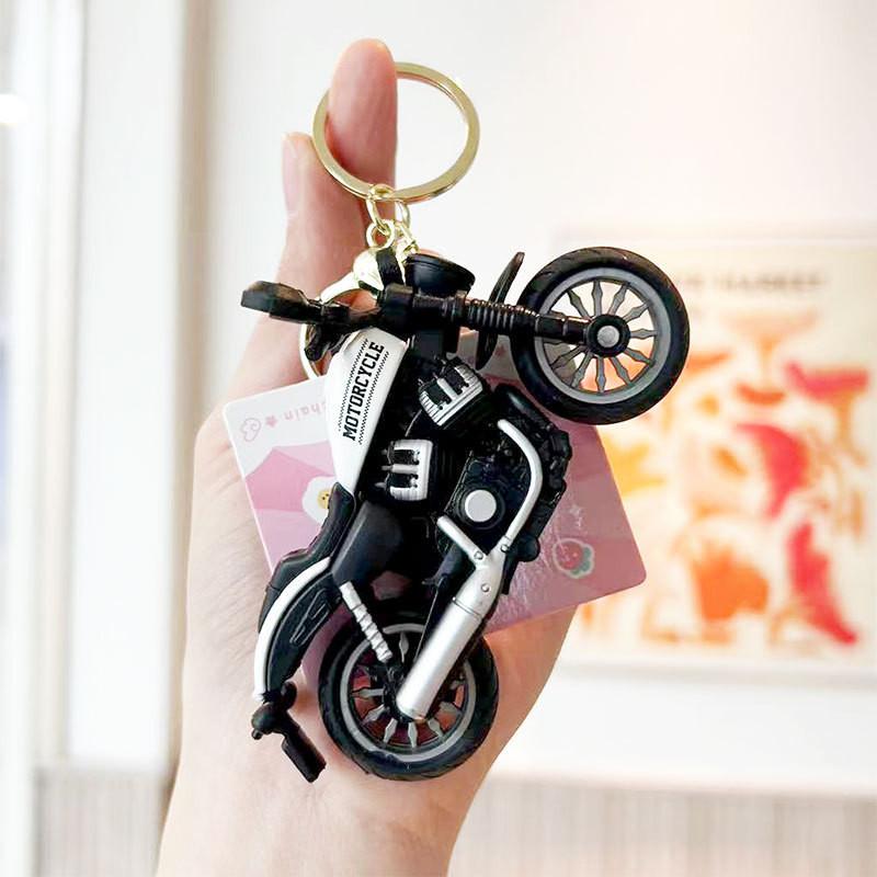 Adorable Cartoon Motorcycle Keychain Cute Alloy Toy For Students And Couples