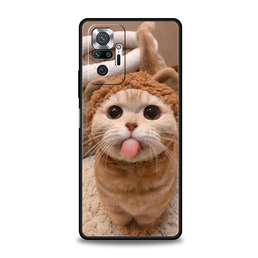 Phone Case For Xiaomi Redmi Note 14 13 12 5G 11 10 Pro Plus 4G 9S 9 14C 13C 12C 10C 9C 9A Soft TPU Cover Cartoon Fun Cat Pet Dog