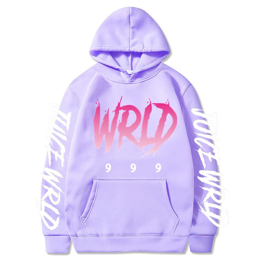 New hot sweater singer juice wrld print street popular men's and women's autumn and winter hoodie