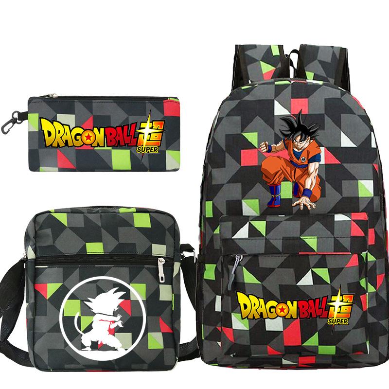 Dragon ball dragon ball three-piece set animation periphery new pencil case set leisure student backpack