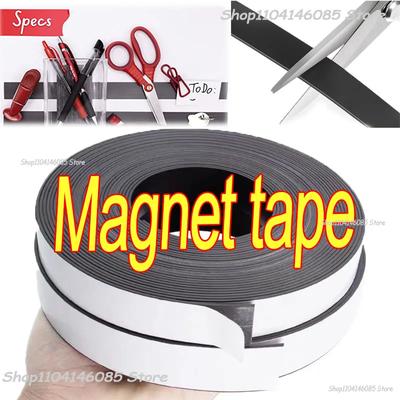 Fita Magnética Autoadesiva Cortável Tira Magnética de Borracha para Frigorífico Parede DIY Fixação de Fotos Pôsteres Fita Ferramenta de Armazenamento para Casa Escritório