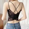 Soutien-gorge Camisole Push-Up Dentelle Papillon - Haut Bandeau Sans Dos Élégant pour Femmes