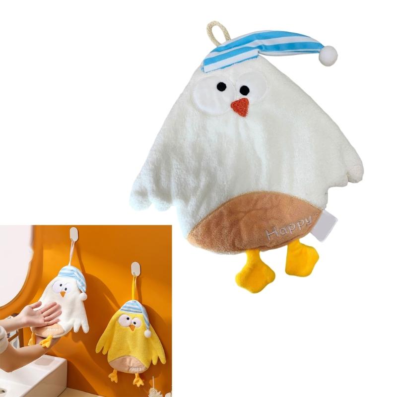 Animal Lover Essential Soft Corals fleeces Hanging Hand Towel Fast Absorbing and Easy to Cleans for Bathroom Kitchen