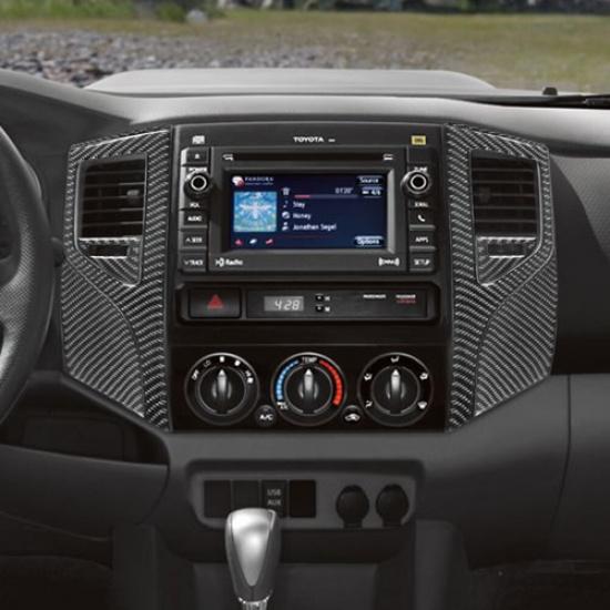 8Pcs Carbon Fiber Interior Center Air Vent Cover Trim For Toyota Tacoma 2WD