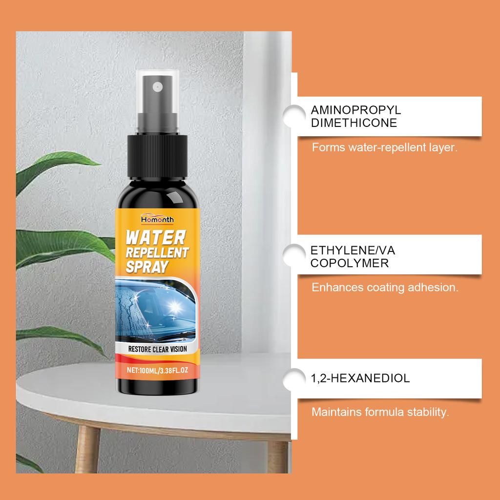 Autoglas Regenabweisend Wasser Sprühabweiser Nano-Beschichtung Hydrophob Wasserdichtes Mittel Autowindschutzscheibenreinigung Wartung 100ml
