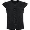 Vikings play suede t-shirt halloween renaissance deerskin vest vest cosplay