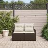 Canapé de jardin 2 places vidaXL avec rangement et coussins en poly rattan 42006763