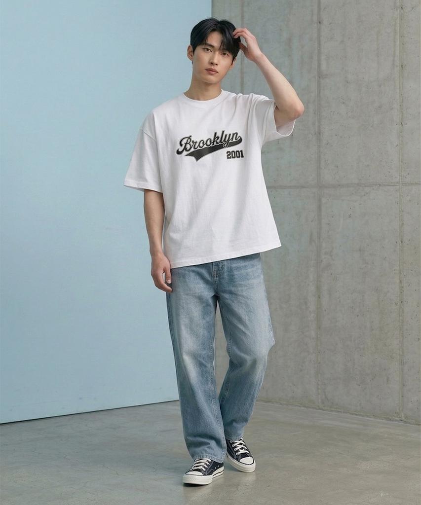 CRISCELO (Unisex) Brooklyn T-Shirt - (White 20S Oversized Fit)